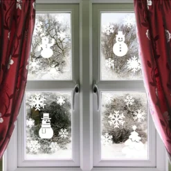 Ambiance Wandtattoo "Snowflakes + Snowmen + Christmas Tree"