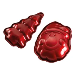 2tlg. Backformen-Set "Christmas" In Rot