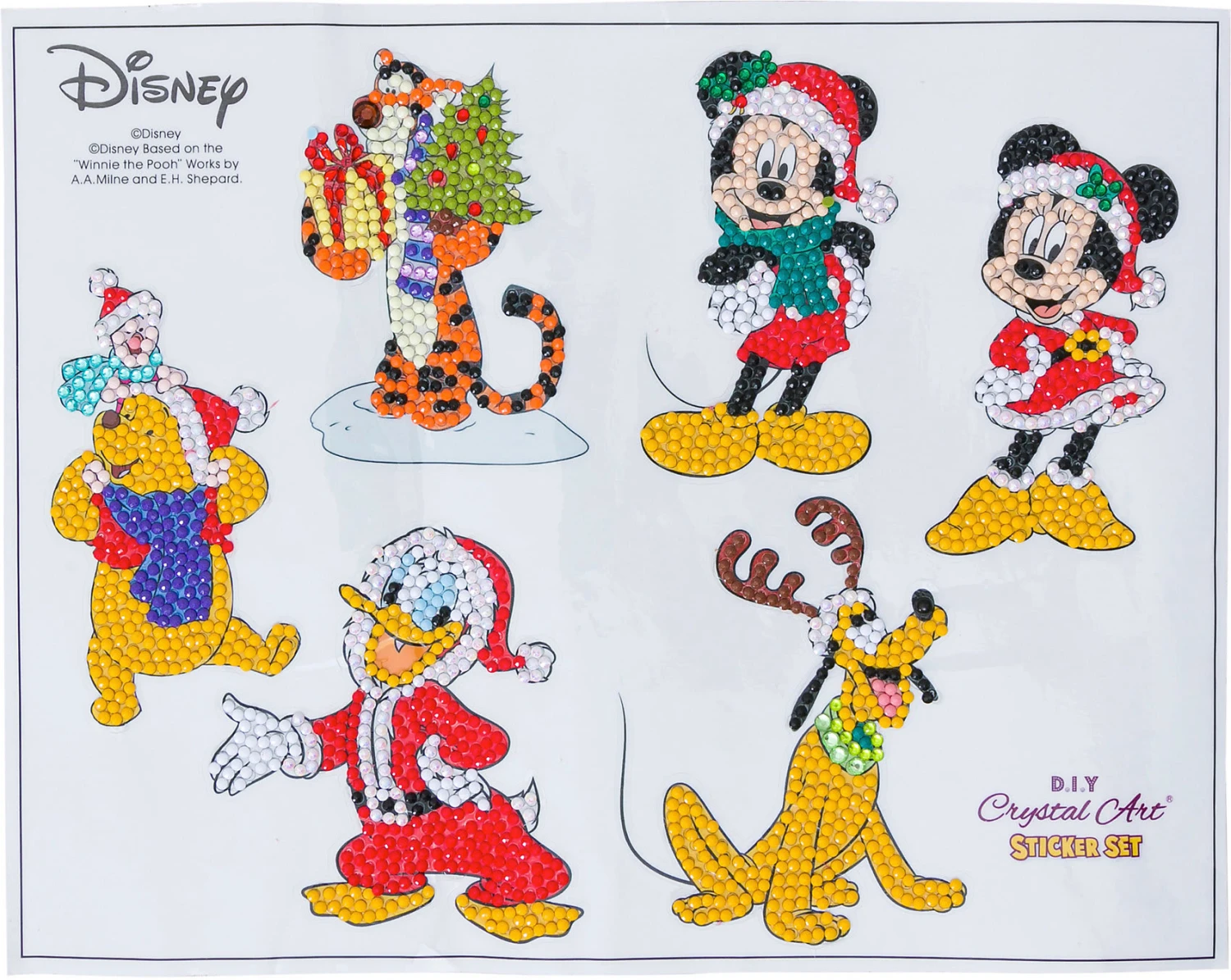 Disney Christmas Friends, 21x27cm Crystal Art Sticker Set 1 Disney Christmas Friends, 21x27cm Crystal Art Sticker Set
