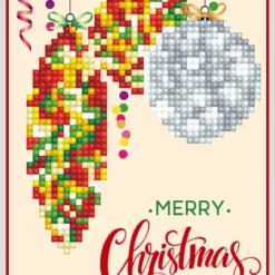 Diamond Dotz Verkäufe -Diamond Dotz Verkäufe diamond dotz original diamond painting greeting card merry christmas baubles postkarte 1