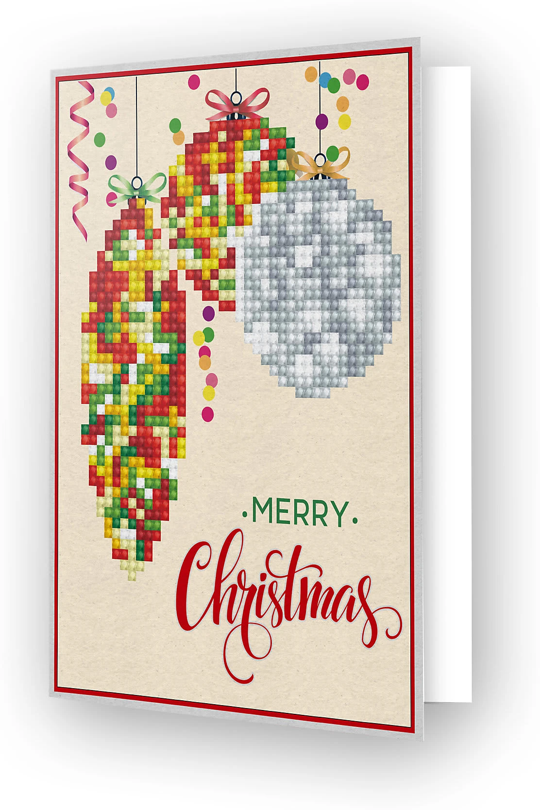 Diamond Dotz Original Diamond Painting Greeting Card "Merry Christmas Baubles“ Postkarte... 1 Diamond Dotz Original Diamond Painting Greeting Card "Merry Christmas Baubles“ Postkarte...