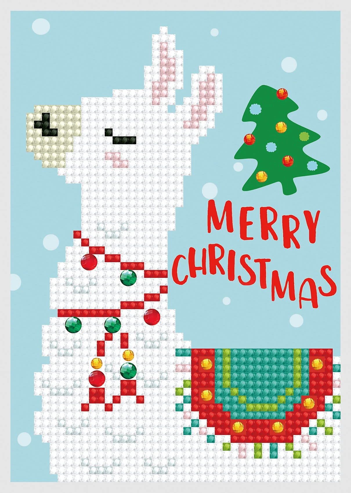 Diamond Dotz Original Diamond Painting Greeting Card "Merry Christmas Llama“ Postkarte... 2 Diamond Dotz Original Diamond Painting Greeting Card "Merry Christmas Llama“ Postkarte... – Bild 2