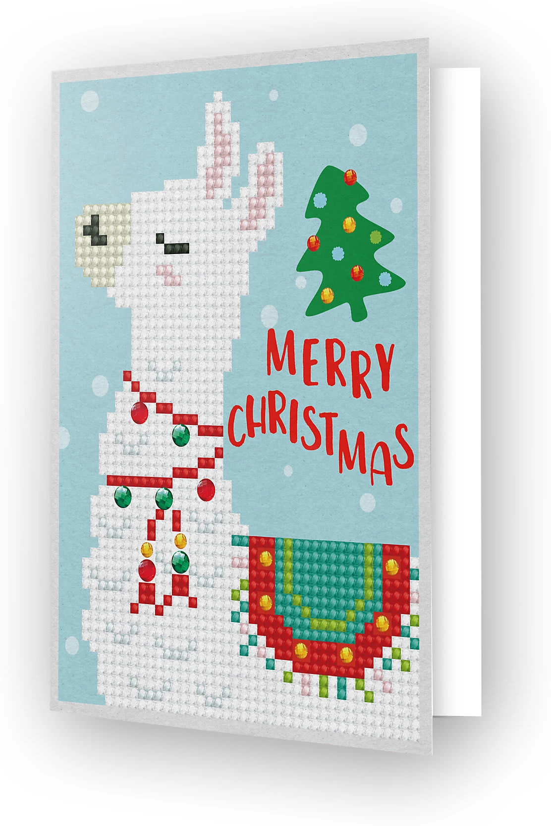Diamond Dotz Original Diamond Painting Greeting Card "Merry Christmas Llama“ Postkarte... 1 Diamond Dotz Original Diamond Painting Greeting Card "Merry Christmas Llama“ Postkarte...
