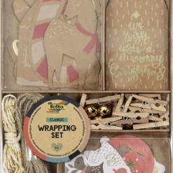 FOLIA Verpackungs-Set MERRY CHRISTMAS, 44-teilig