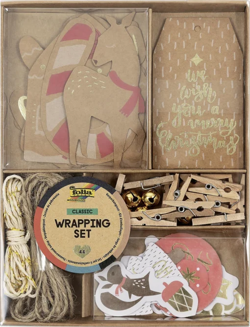 FOLIA Verpackungs-Set MERRY CHRISTMAS, 44-teilig 4 FOLIA Verpackungs-Set MERRY CHRISTMAS, 44-teilig -Diamond Dotz Verkäufe folia verpackungs set merry christmas 44 teilig