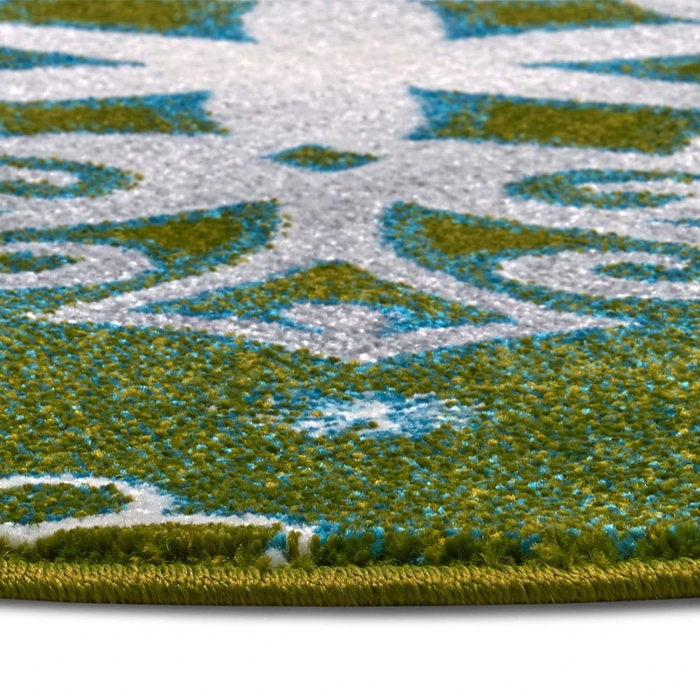 Kurzflor Kinderteppich Christmas Snowflake Grün 5 Kurzflor Kinderteppich Christmas Snowflake Grün – Bild 5