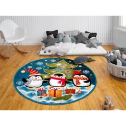 Kurzflor Kinderteppich Pinguin Christmas -Diamond Dotz Verkäufe hanse home kurzflor kinderteppich pinguin christmas 5