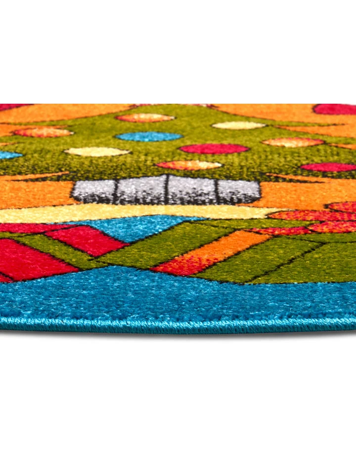 Kurzflor-Teppich "Christmas Time" In Blau/ Bunt 5 Kurzflor-Teppich "Christmas Time" In Blau/ Bunt – Bild 5