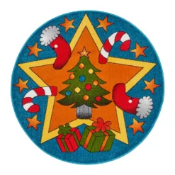 Kurzflor-Teppich "Christmas Time" In Blau/ Bunt 11 Kurzflor-Teppich "Christmas Time" In Blau/ Bunt -Diamond Dotz Verkäufe hanse home kurzflor teppich christmas time in blau bunt 5