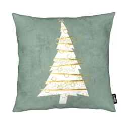 Kissen "The Christmas Tree" In Grün & Weiß