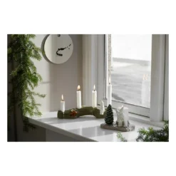 Kerzenhalter "Christmas Tales" In Grün - (B)30 X (H)10 X (T)10 Cm -Diamond Dotz Verkäufe kahler kerzenhalter christmas tales in grun b 30 x h 10 x t 10 cm 3