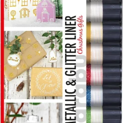 Marabu Metallic & Glitter Liner Set CHRISTMAS GIFTS, 10 X 25 Ml