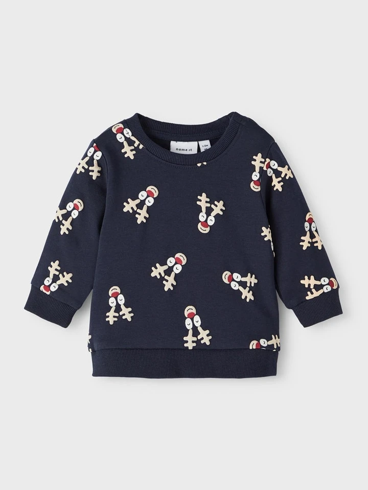 NAME IT Sweatshirt "Christmas" In Dunkelblau 1 NAME IT Sweatshirt "Christmas" In Dunkelblau