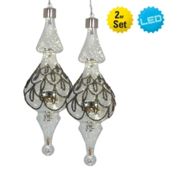 Deko-Glaskugel 2er-Set "Christmas Globe" In Gold