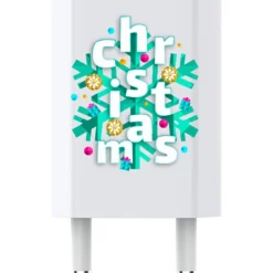 USB-Netzstecker "Christmas" In Weiß/ Grün