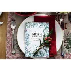 2er-Set: Tischsets "Merry Little Christmas" In Rot/ Beige - (L)45 X (B)30 Cm -Diamond Dotz Verkäufe tierra bella 2er set tischsets merry little christmas in rot beige l 45 x b 30 cm 2