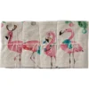 4er-Set: Servietten "Christmas Flamingo" In Beige/ Rosa - (L)43 X (B)43 Cm