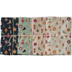 4er-Set: Servietten "Christmas Ornaments" In Bunt - (L)43 X (B)43 Cm