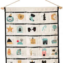 Adventskalender "Kids Christmas" In Creme/ Bunt - (L)75 X (B)65 Cm