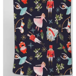 Decke "Christmas Fairy Tale" In Dunkelblau/ Bunt - (L)170 X (B)130 Cm