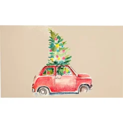 Fußmatte "Car-Christmas" In Beige - (L)70 X (B)40 Cm