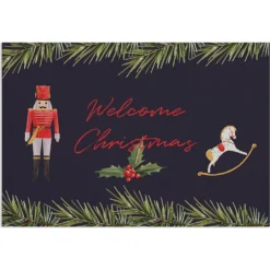 Fußmatte "Christmas Fairy Tale" In Dunkelblau/ Grün - (L)70 X (B)40 Cm