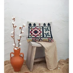 Kissenhülle "Christmas Geometry" In Grau/ Bunt - (L)45 X (B)45 Cm -Diamond Dotz Verkäufe tierra bella kissenhulle christmas geometry in grau bunt l 45 x b 45 cm 2