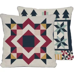 Kissenhülle "Christmas Geometry" In Grau/ Bunt - (L)45 X (B)45 Cm