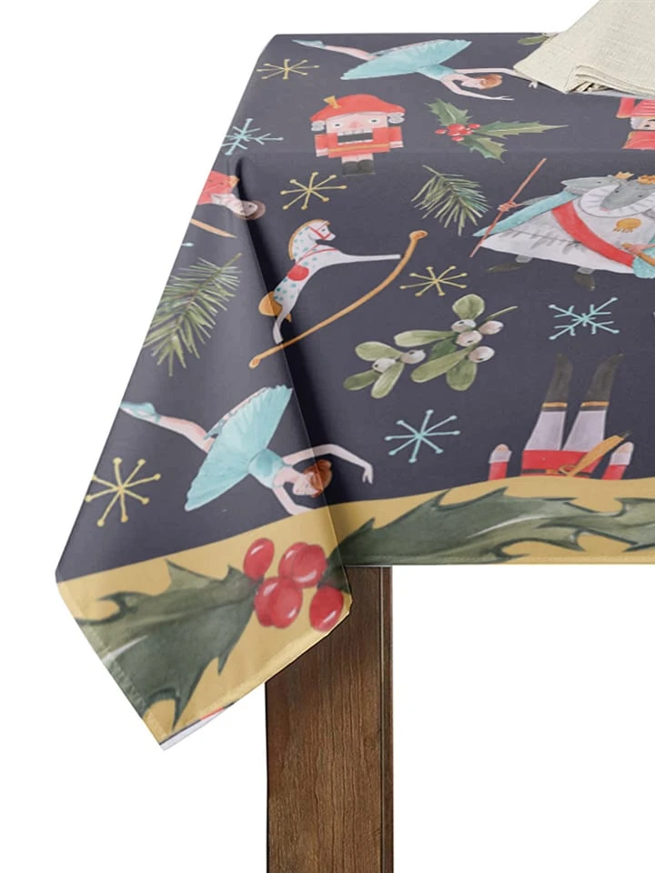 Tischdecke "Christmas Fairy Tale" In Bunt - (L)140 X (B)140 Cm 1 Tischdecke "Christmas Fairy Tale" In Bunt - (L)140 X (B)140 Cm
