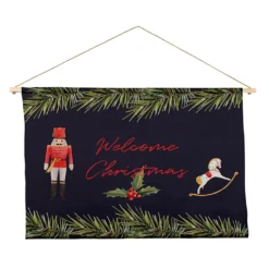 Wandteppich "Welcome Christmas" In Bunt - (L)90 X (B)60 Cm